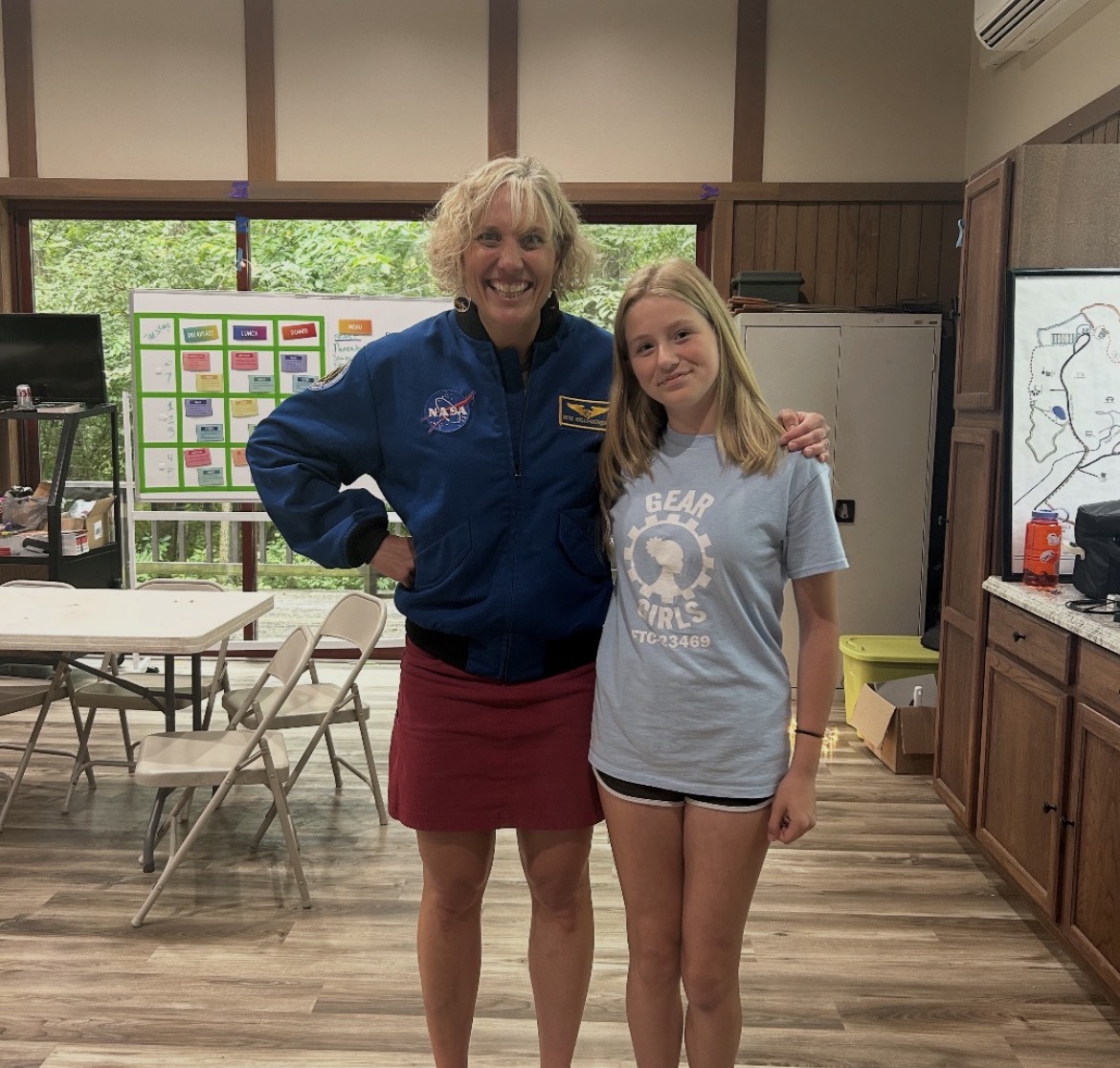 Gear Girl with NASA astronaut at STEM Camp